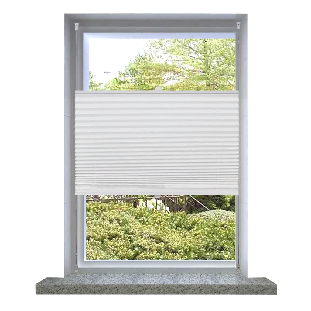 Crepe fabric Plisse Blind  White Pleated Blind