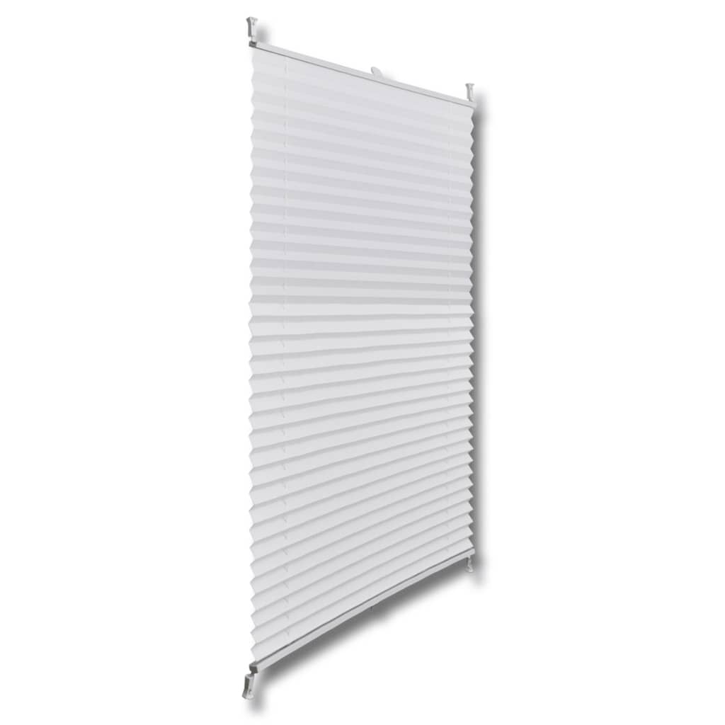 Plisse Blind White Pleated Blind--Crepe fabric