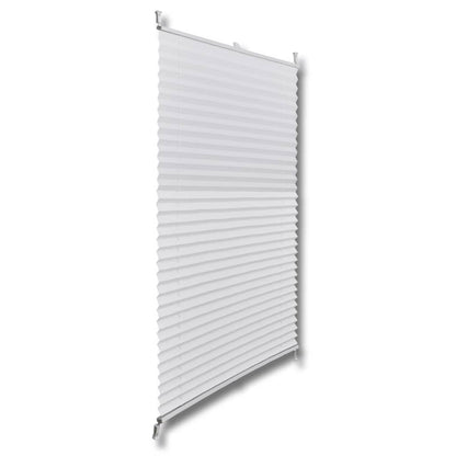 Plisse Blind White Pleated Blind--Crepe fabric