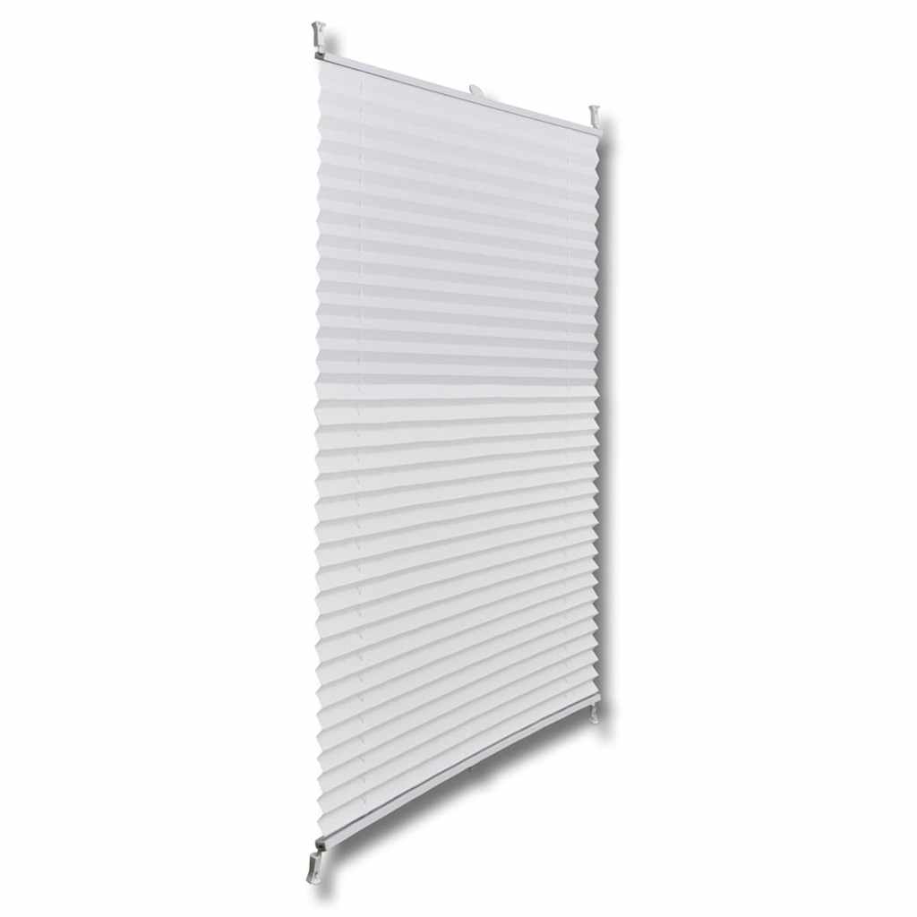 Plisse Blind White Pleated Blind (Crepe fabric)