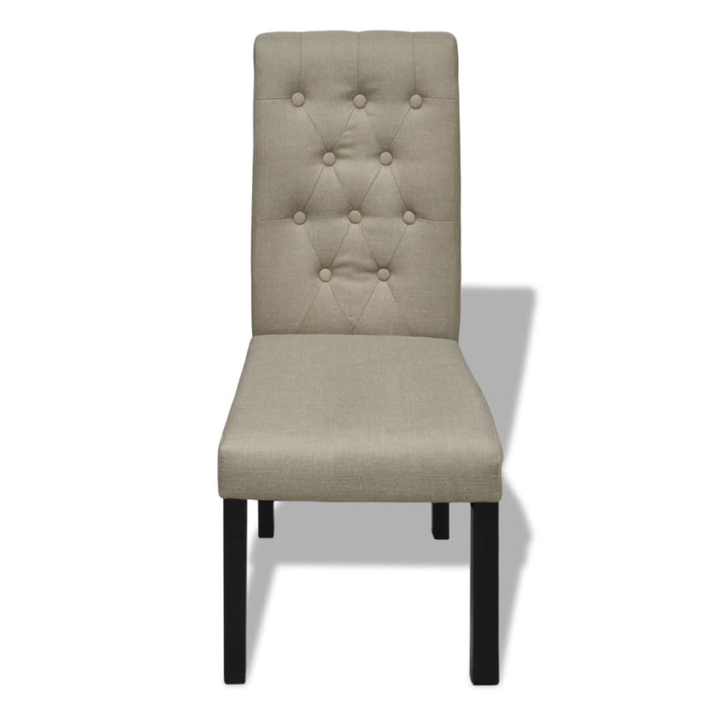 Dining Chairs 2 pcs Beige Fabric - 42×55.5×95cm