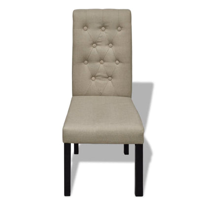 Dining Chairs 2 pcs Beige Fabric - 42×55.5×95cm