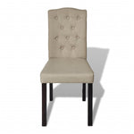 Dining Chairs 2 pcs Beige Fabric