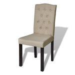 Dining Chairs 2 pcs Beige Fabric