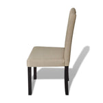 Dining Chairs 4 pcs Beige Fabric