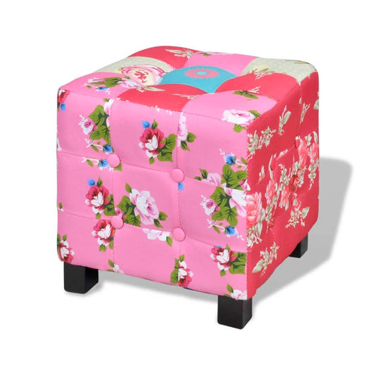 Patchwork Foot Stool Hocker Pastoralism Style Quality