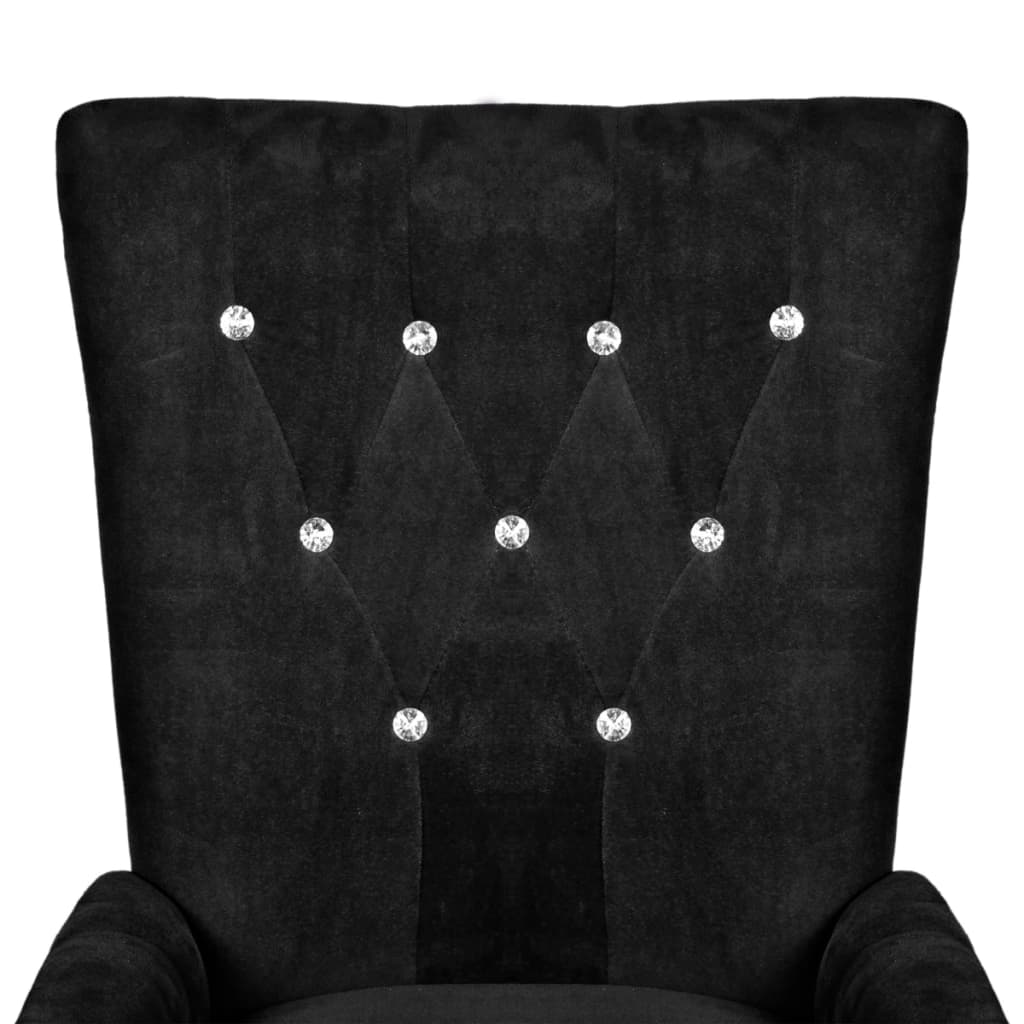 Armchair Black Velvet