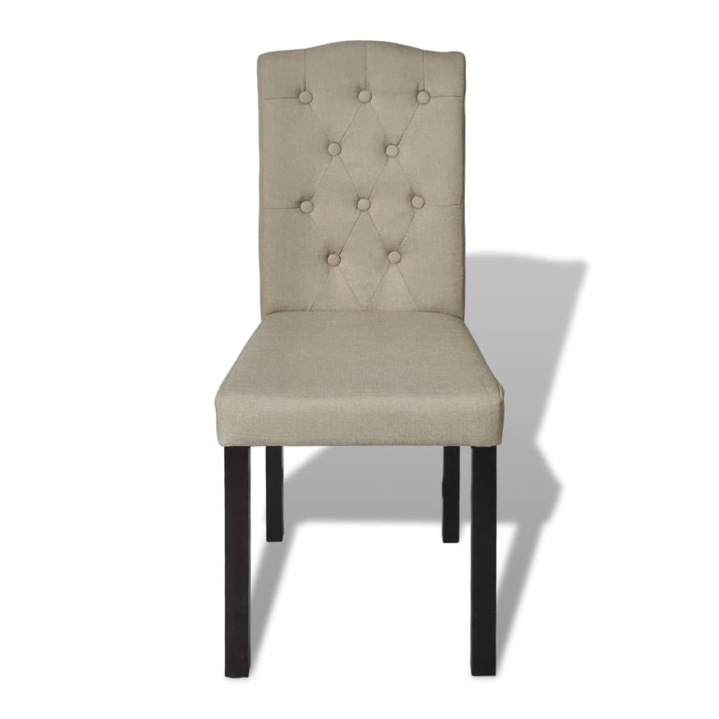 Dining Chairs 6 pcs Beige Fabric
