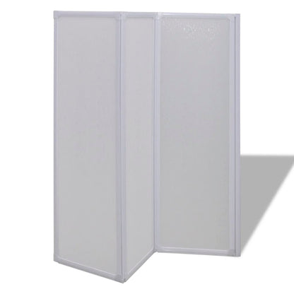 Shower Bath Screen Wall 3 Panels Foldable S