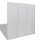 Shower Bath Screen Wall 3 Panels Foldable M