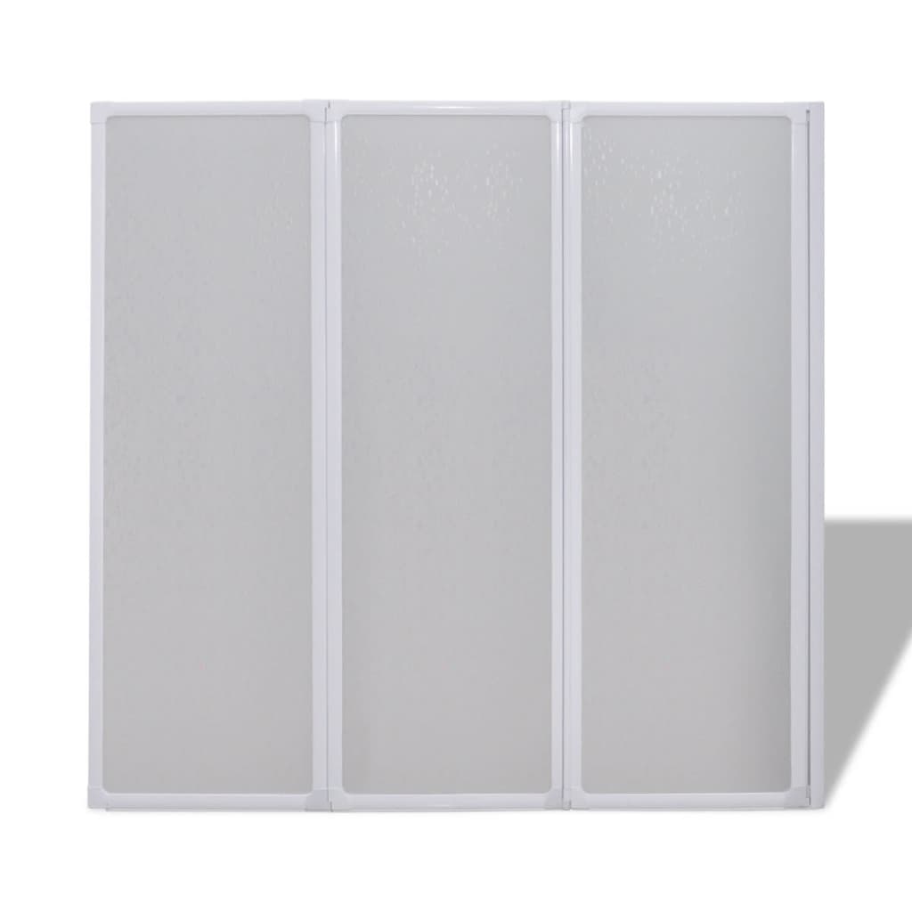 Shower Bath Screen Wall 3 Panels Foldable M