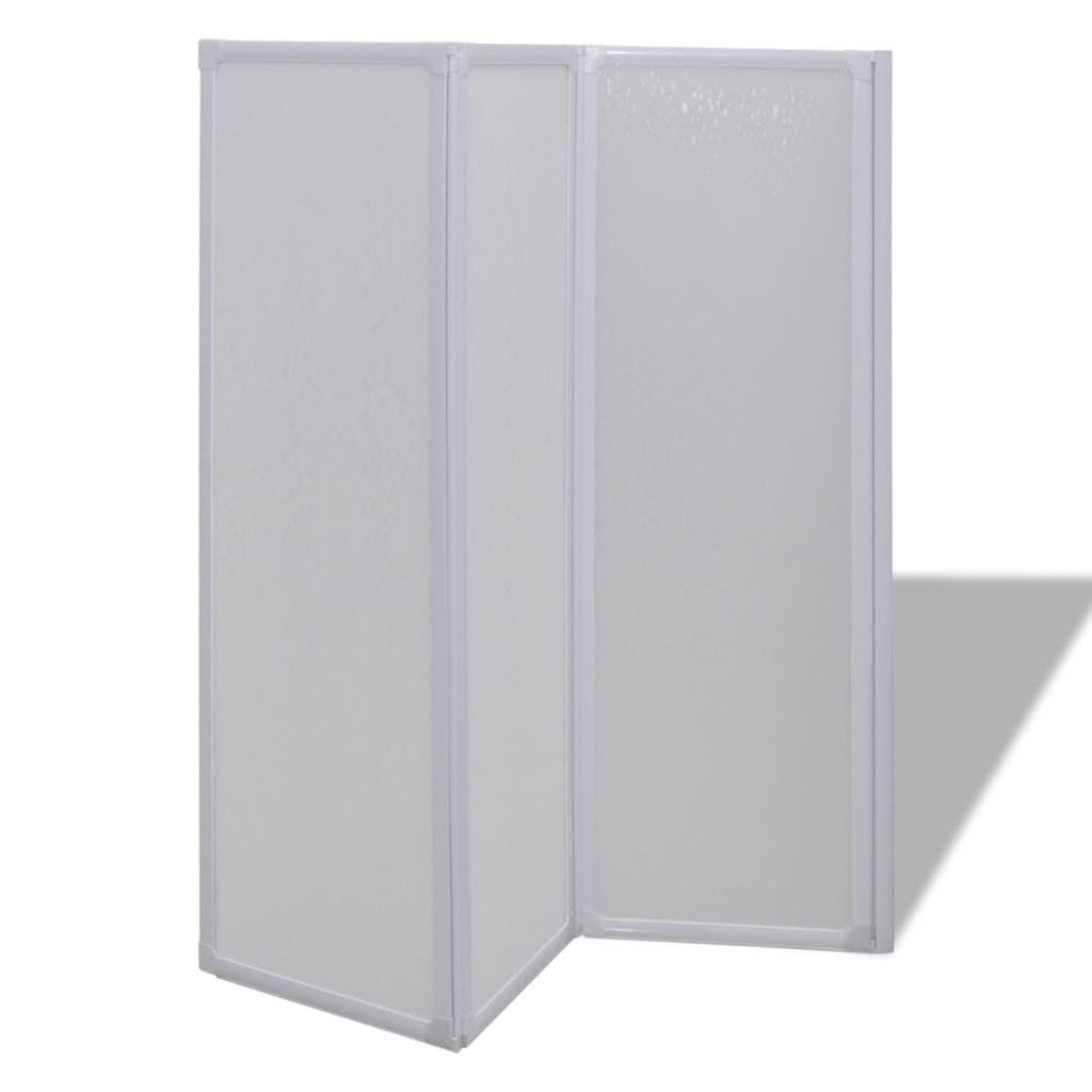 Shower Bath Screen Wall 3 Panels Foldable M