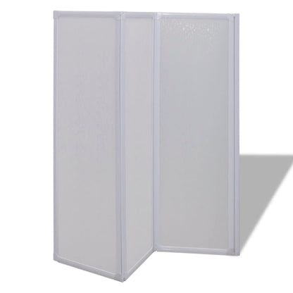 Shower Bath Screen Wall 3 Panels Foldable M