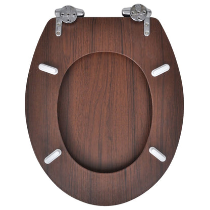 WC Toilet Seat MDF Soft Close Lid Simple Design Wood
