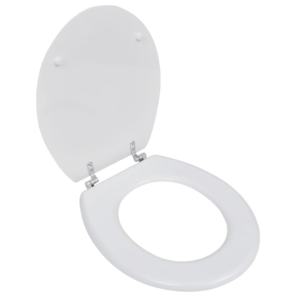  WC Toilet Seat MDF Lid Simple Design White