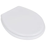 WC Toilet Seat MDF Lid Simple Design White