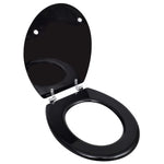 WC Toilet Seat MDF Lid Simple Design Black