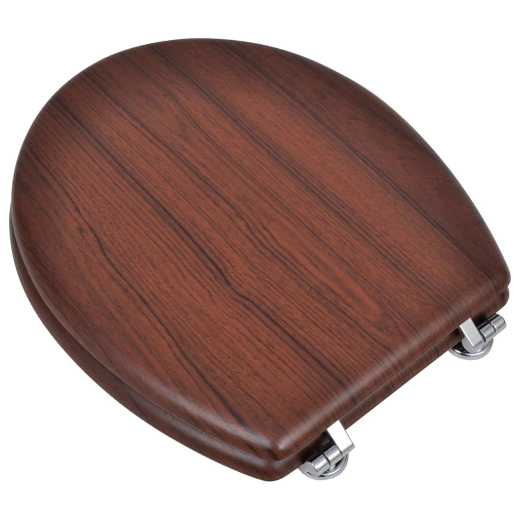 Toilet Seats with Hard Close Lids MDF Brown