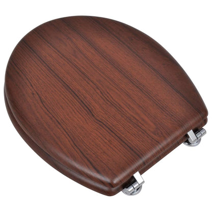Toilet Seats with Hard Close Lids MDF Brown