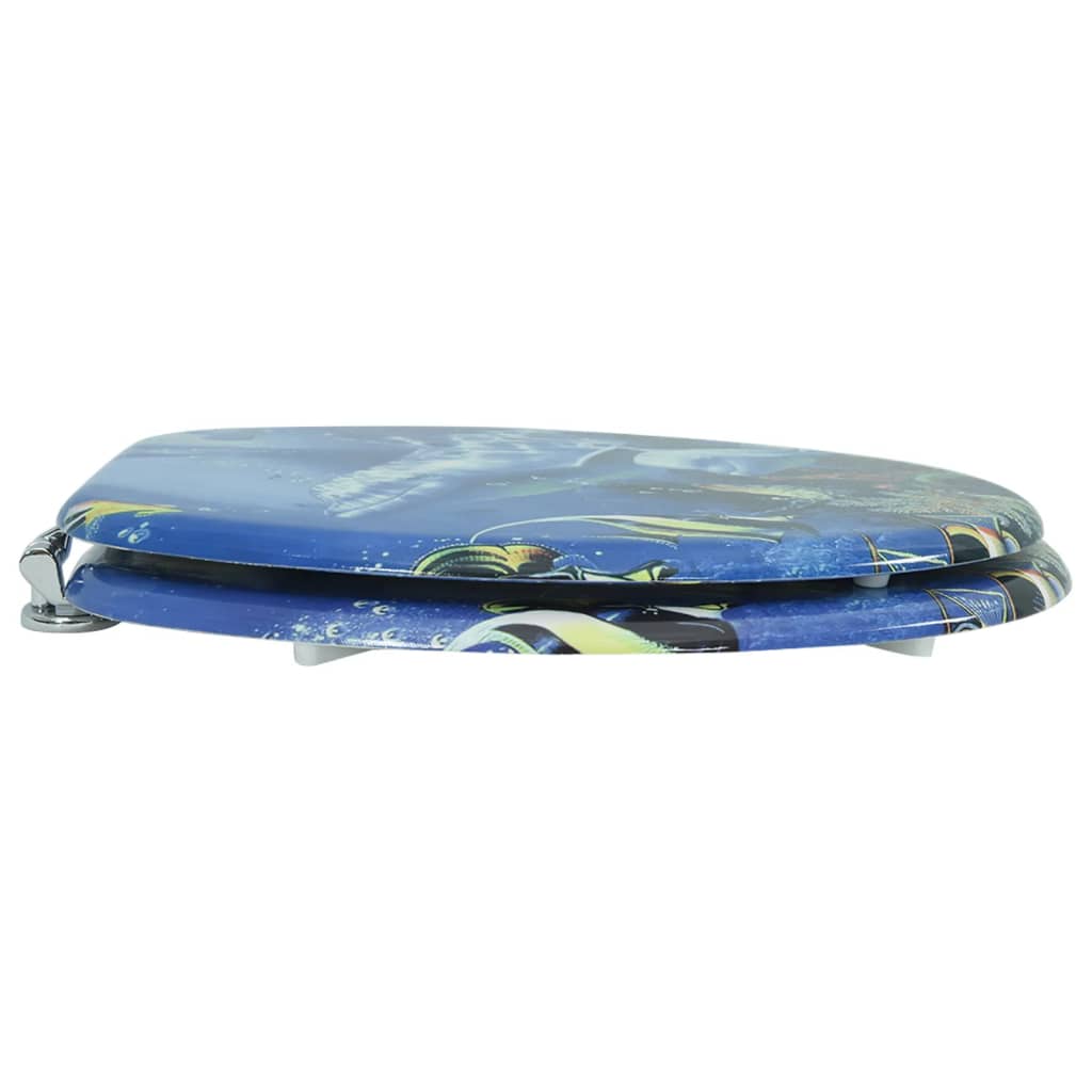 Toilet Seats with Hard Close Lids MDF Dolphins