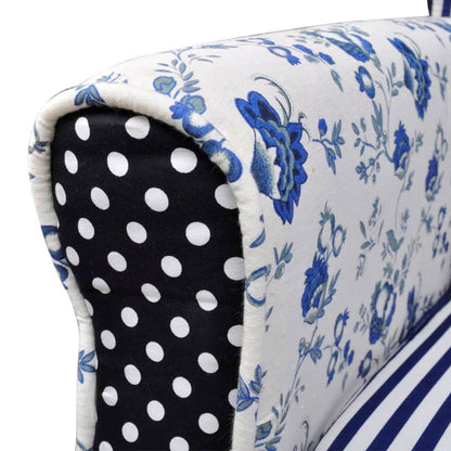 Armchair with Patchwork Design Fabric