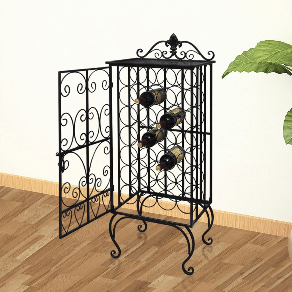 Wine Rack for 28 Bottles Metal - 47×35×111cm
