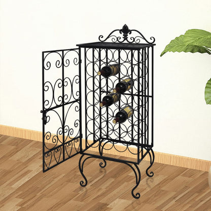 Wine Rack for 28 Bottles Metal - 47×35×111cm