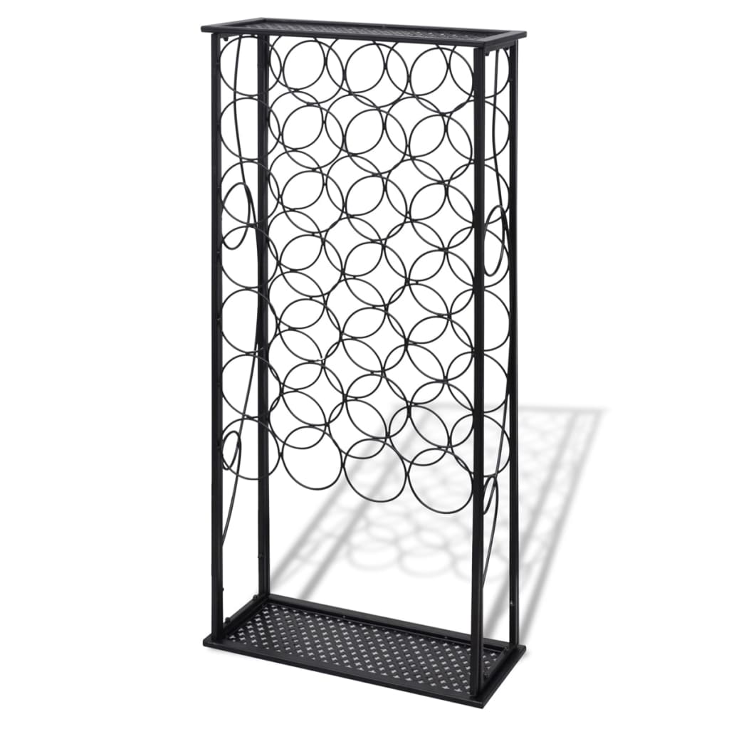 Wine Rack for 28 Bottles Metal - 47.5×21×100cm