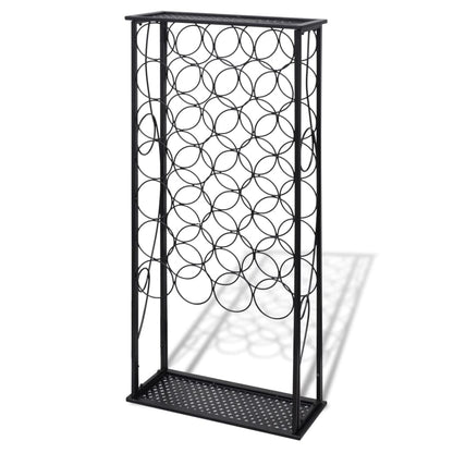 Wine Rack for 28 Bottles Metal - 47.5×21×100cm