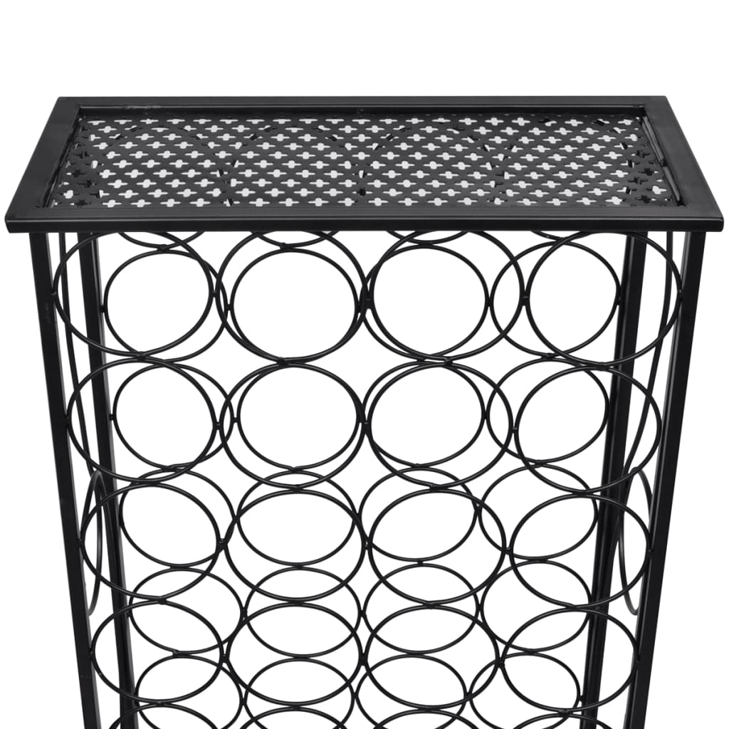 Wine Rack for 28 Bottles Metal - 47.5×21×100cm