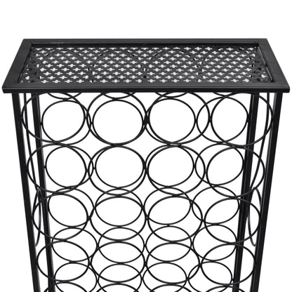 Wine Rack for 28 Bottles Metal - 47.5×21×100cm