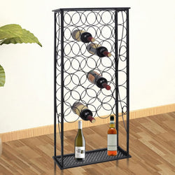 Wine Rack for 28 Bottles Metal