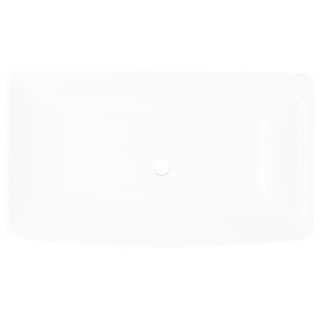 Luxury Ceramic Basin Rectangular Sink White