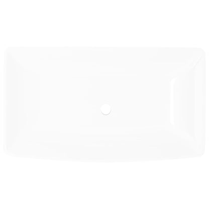 Luxury Ceramic Basin Rectangular Sink White