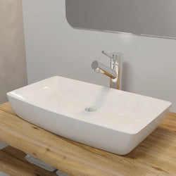 Luxury Ceramic Basin Rectangular Sink White