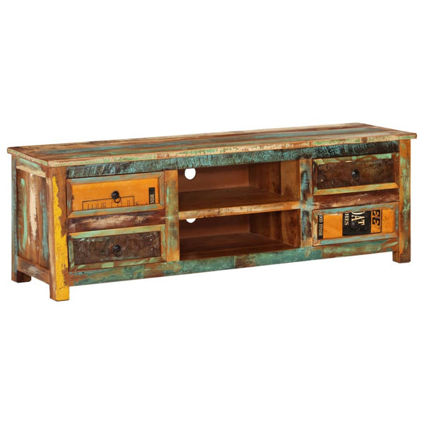  Reclaimed Wood TV Cabinet TV Stand 4 Drawers