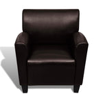 Sofa Chair Dark Brown Leather