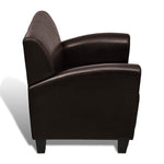 Sofa Chair Dark Brown Leather
