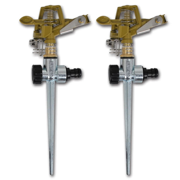  Impulse Sprinklers Garden Watering Zinc Metal Spike 2 pcs