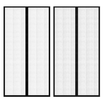 Insect Door Curtain  2 pcs Magnet Black