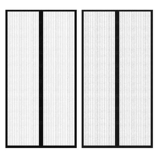 Insect Door Curtain  2 pcs Magnet Black