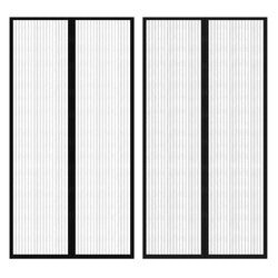 Insect Door Curtain  2 pcs Magnet Black