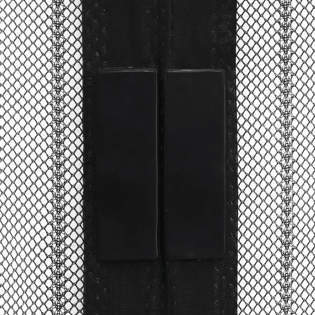 Insect Door Curtain  2 pcs Magnet Black