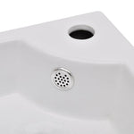 Wash Basin with Overflow White