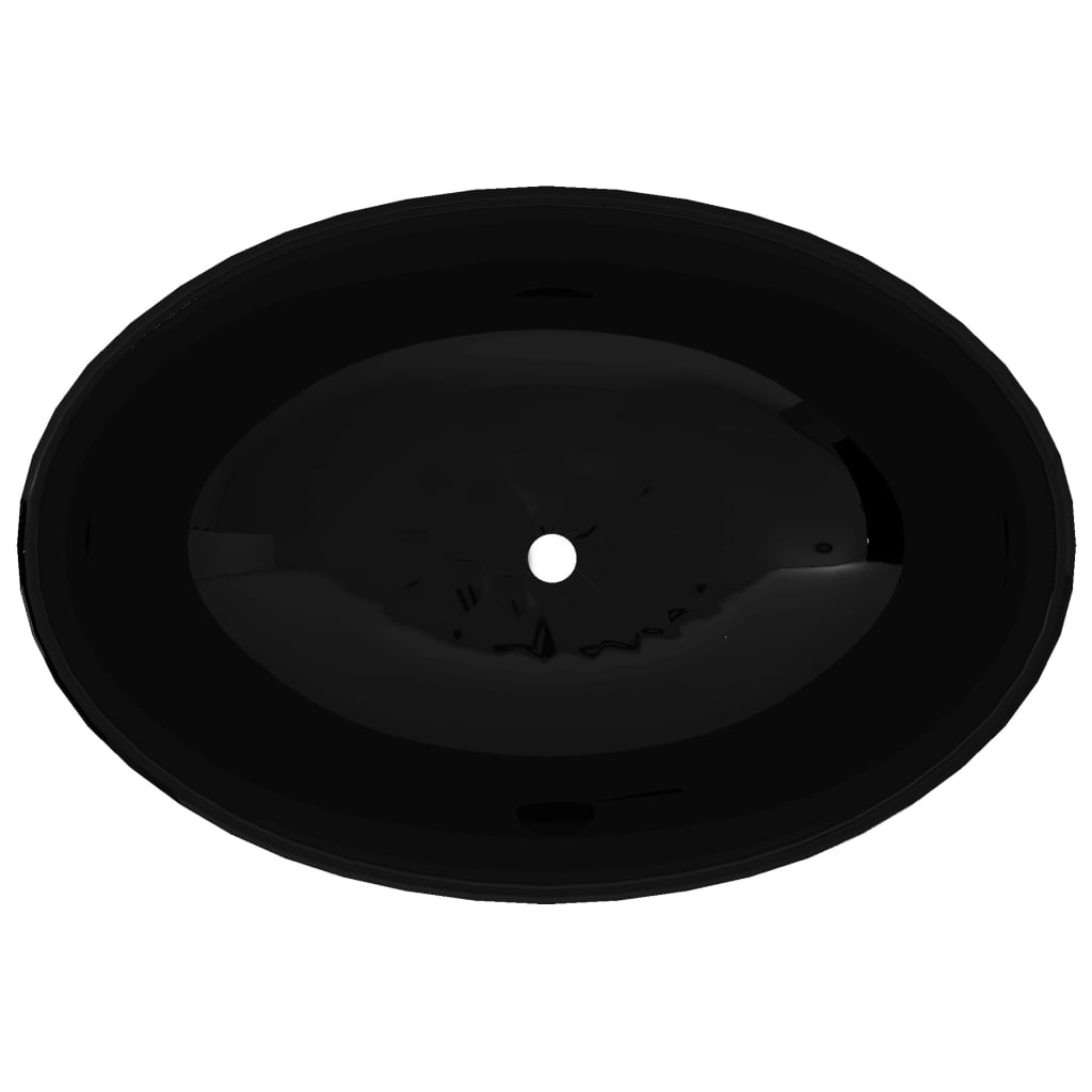 Luxury Ceramic Basin Oval-shaped Sink Black