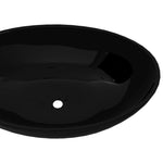 Luxury Ceramic Basin Oval-shaped Sink Black