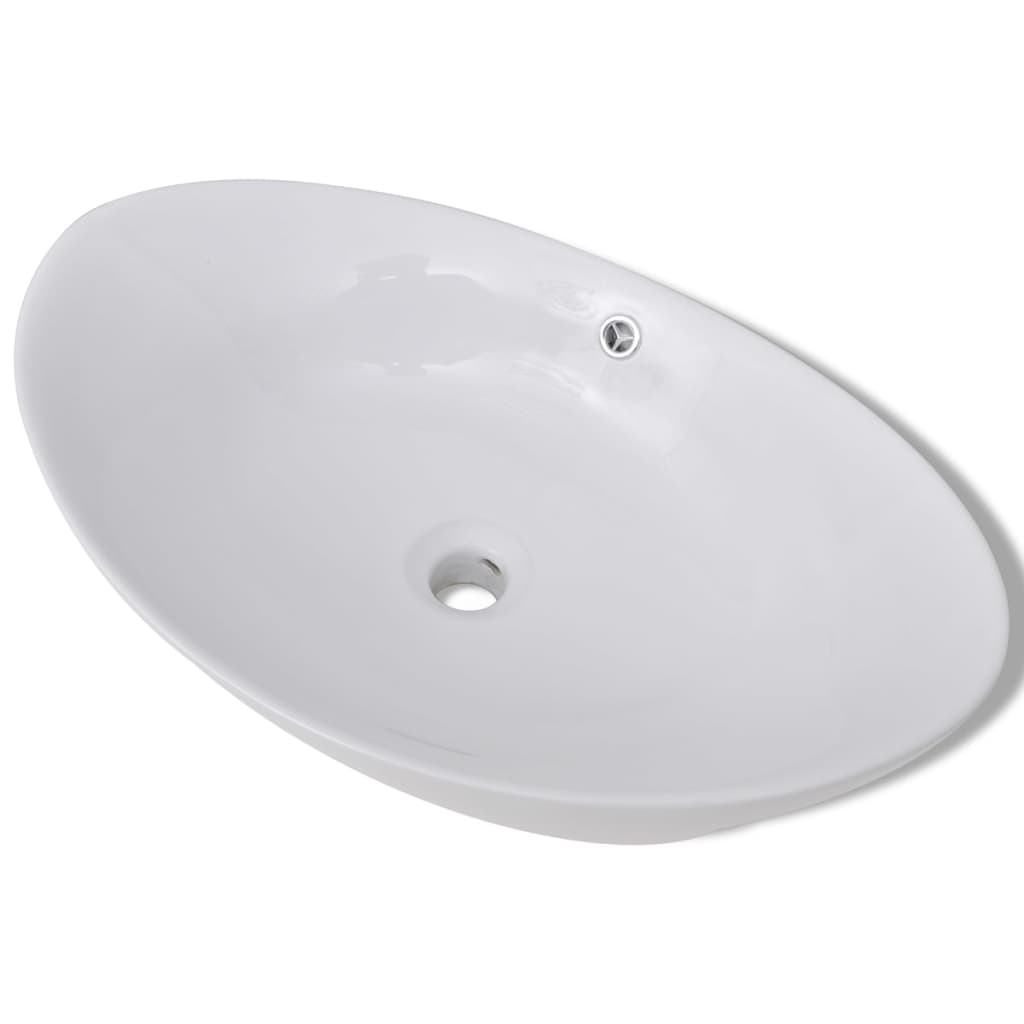 Luxury Ceramic Basin Oval with Overflow
