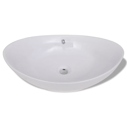 Luxury Ceramic Basin Oval with Overflow