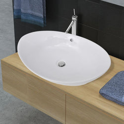 Luxury Ceramic Basin Oval with Overflow