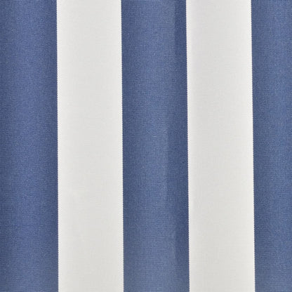 Awning Top Sunshade Canvas Blue & White S